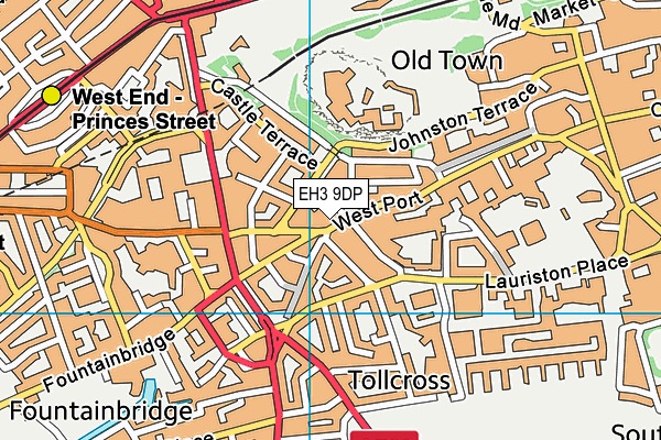 EH3 9DP map - OS VectorMap District (Ordnance Survey)