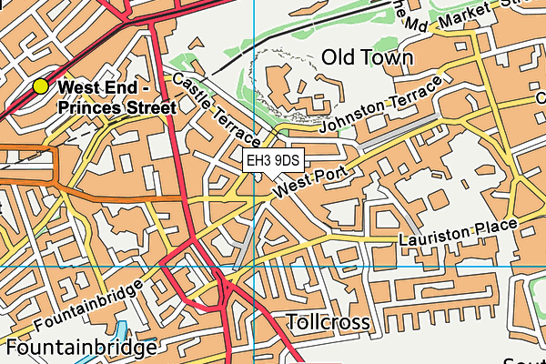 EH3 9DS map - OS VectorMap District (Ordnance Survey)