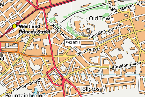 EH3 9DU map - OS VectorMap District (Ordnance Survey)