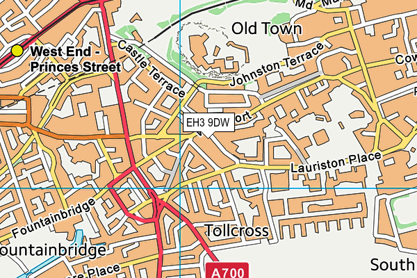 EH3 9DW map - OS VectorMap District (Ordnance Survey)