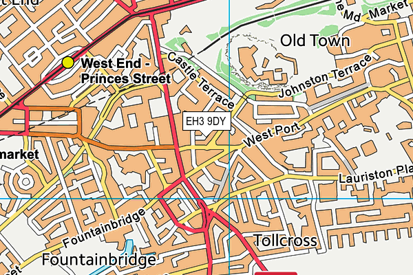 EH3 9DY map - OS VectorMap District (Ordnance Survey)