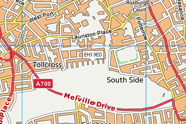 EH3 9ED map - OS VectorMap District (Ordnance Survey)