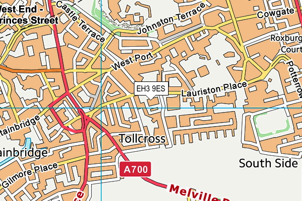 EH3 9ES map - OS VectorMap District (Ordnance Survey)