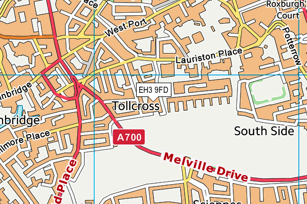 EH3 9FD map - OS VectorMap District (Ordnance Survey)