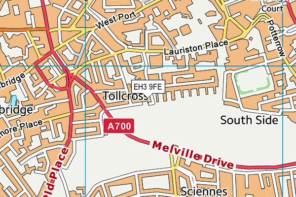 EH3 9FE map - OS VectorMap District (Ordnance Survey)