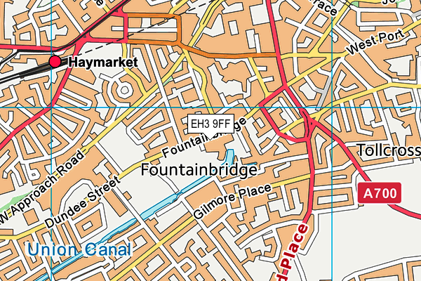 EH3 9FF map - OS VectorMap District (Ordnance Survey)