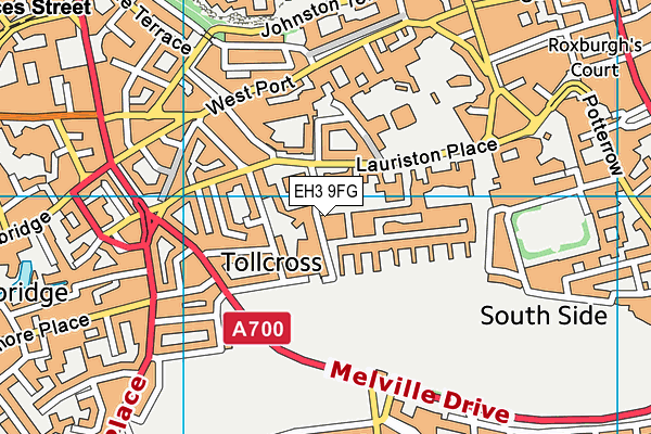 EH3 9FG map - OS VectorMap District (Ordnance Survey)