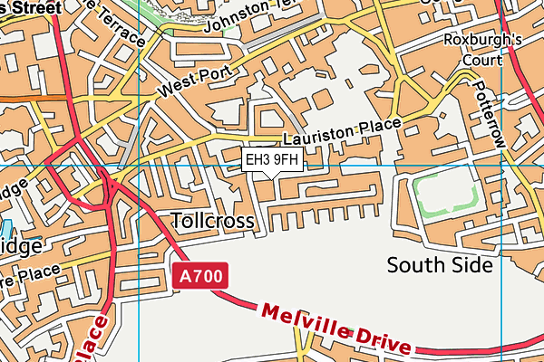 EH3 9FH map - OS VectorMap District (Ordnance Survey)