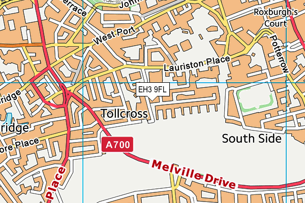 EH3 9FL map - OS VectorMap District (Ordnance Survey)