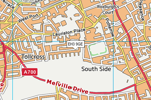 EH3 9GE map - OS VectorMap District (Ordnance Survey)