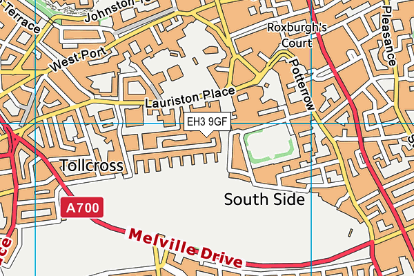 EH3 9GF map - OS VectorMap District (Ordnance Survey)