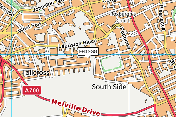 EH3 9GG map - OS VectorMap District (Ordnance Survey)