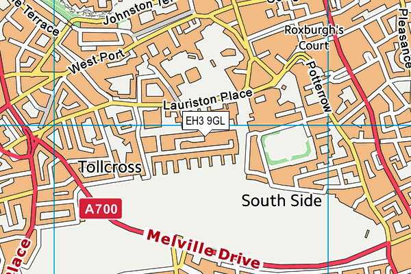 EH3 9GL map - OS VectorMap District (Ordnance Survey)