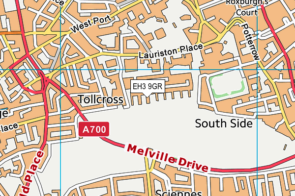 EH3 9GR map - OS VectorMap District (Ordnance Survey)