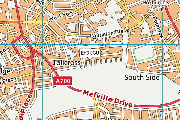 EH3 9GU map - OS VectorMap District (Ordnance Survey)