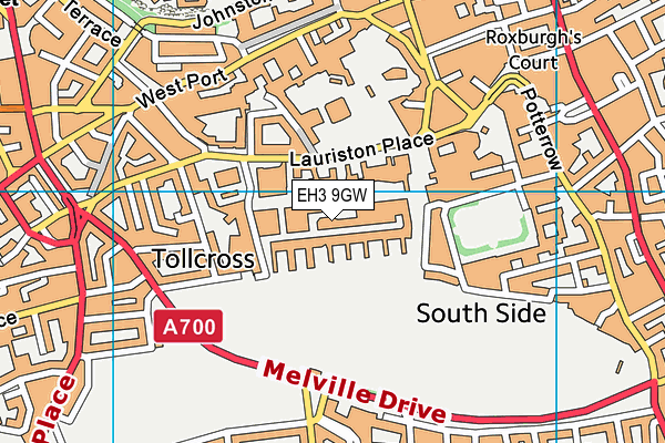 EH3 9GW map - OS VectorMap District (Ordnance Survey)