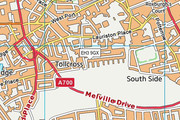 EH3 9GX map - OS VectorMap District (Ordnance Survey)