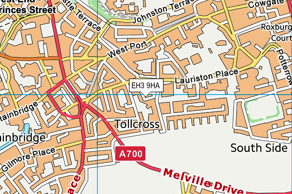 EH3 9HA map - OS VectorMap District (Ordnance Survey)