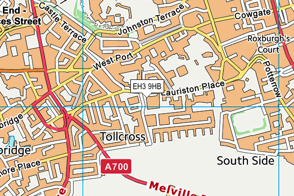 EH3 9HB map - OS VectorMap District (Ordnance Survey)