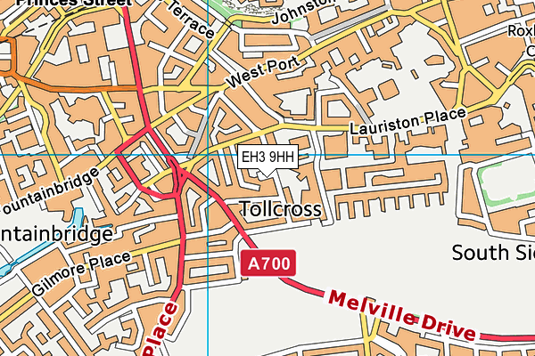 EH3 9HH map - OS VectorMap District (Ordnance Survey)