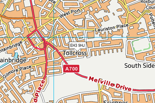 EH3 9HJ map - OS VectorMap District (Ordnance Survey)