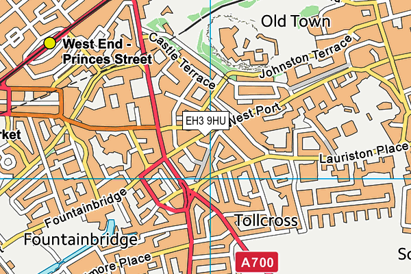 EH3 9HU map - OS VectorMap District (Ordnance Survey)