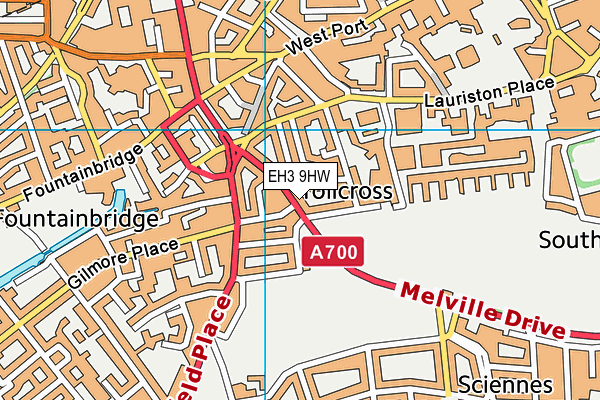 EH3 9HW map - OS VectorMap District (Ordnance Survey)