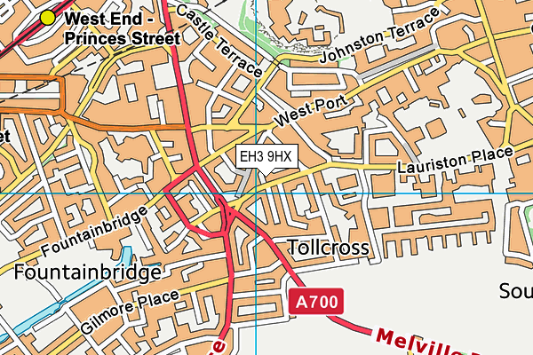 EH3 9HX map - OS VectorMap District (Ordnance Survey)