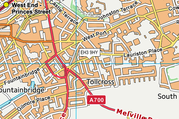 EH3 9HY map - OS VectorMap District (Ordnance Survey)