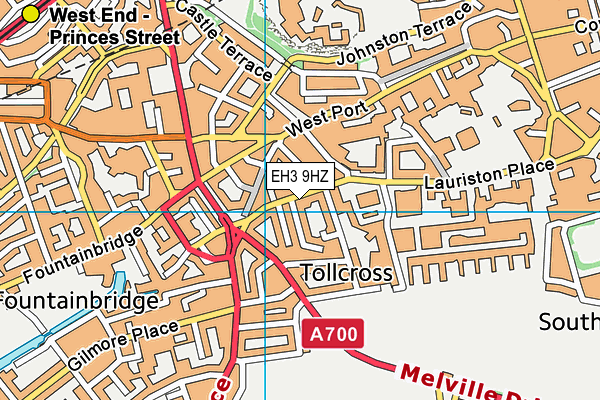 EH3 9HZ map - OS VectorMap District (Ordnance Survey)