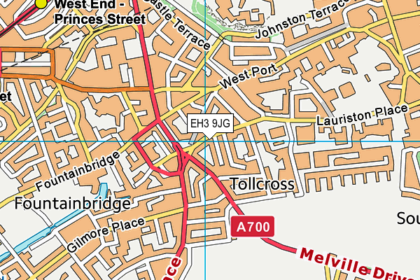 EH3 9JG map - OS VectorMap District (Ordnance Survey)