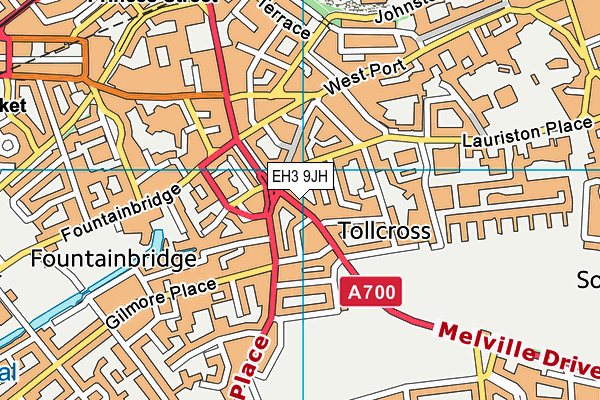 EH3 9JH map - OS VectorMap District (Ordnance Survey)