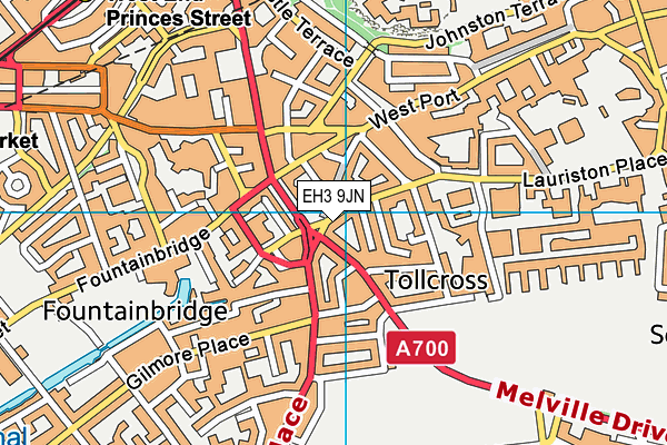 EH3 9JN map - OS VectorMap District (Ordnance Survey)