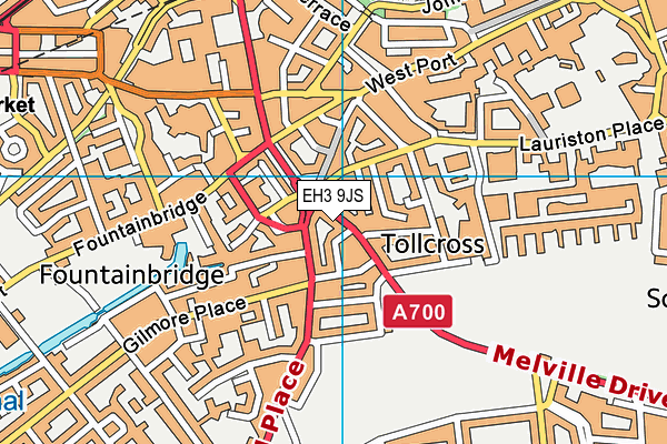 EH3 9JS map - OS VectorMap District (Ordnance Survey)