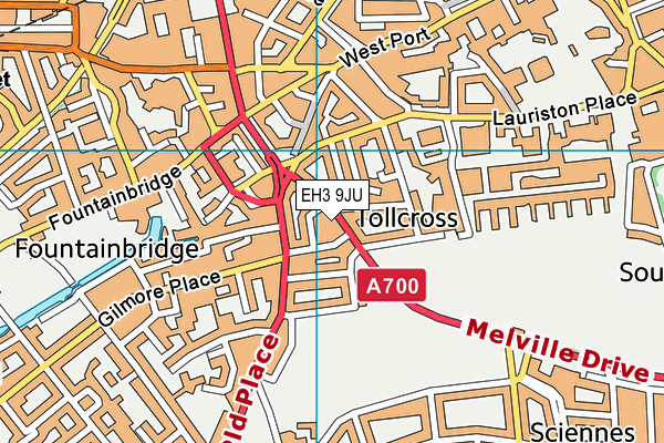 EH3 9JU map - OS VectorMap District (Ordnance Survey)