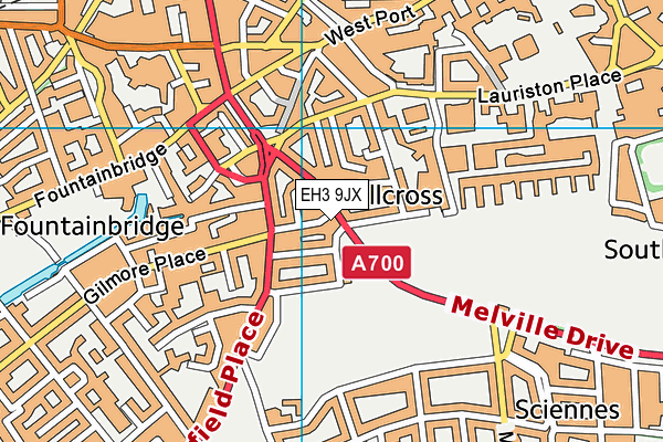 EH3 9JX map - OS VectorMap District (Ordnance Survey)