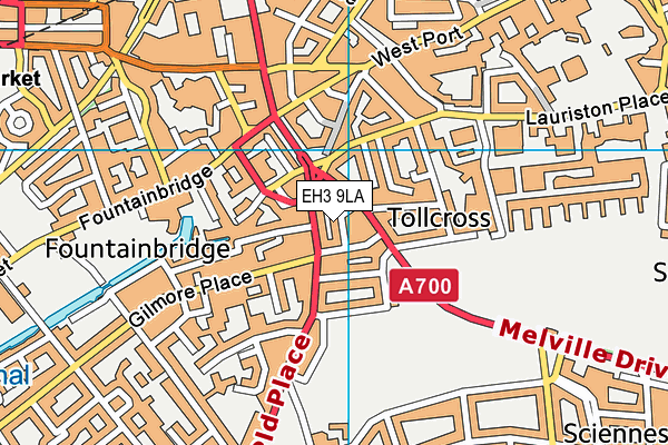 EH3 9LA map - OS VectorMap District (Ordnance Survey)