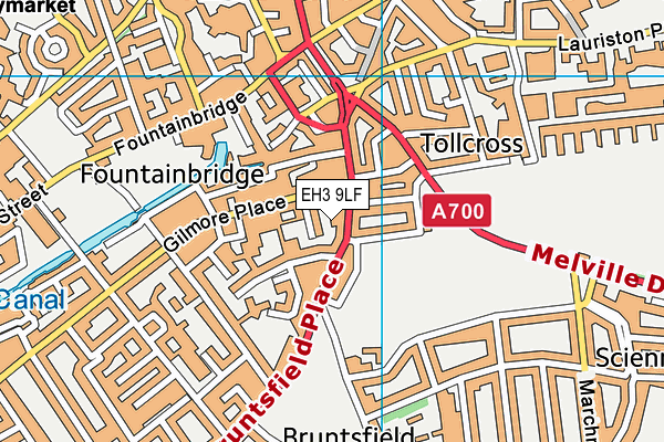 EH3 9LF map - OS VectorMap District (Ordnance Survey)