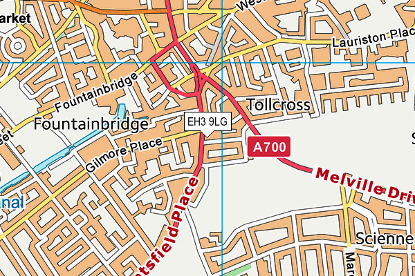 EH3 9LG map - OS VectorMap District (Ordnance Survey)