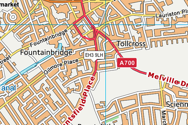 EH3 9LH map - OS VectorMap District (Ordnance Survey)