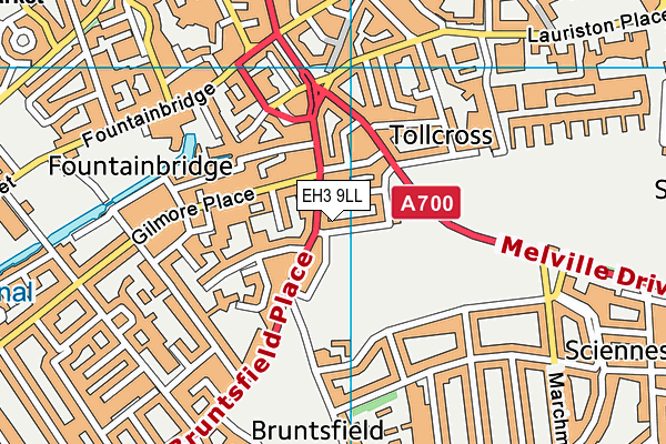 EH3 9LL map - OS VectorMap District (Ordnance Survey)