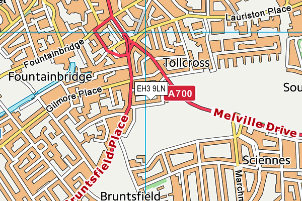 EH3 9LN map - OS VectorMap District (Ordnance Survey)