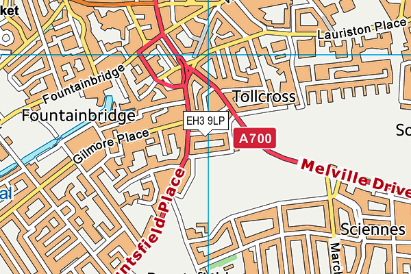 EH3 9LP map - OS VectorMap District (Ordnance Survey)