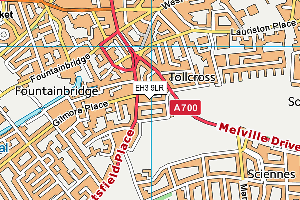 EH3 9LR map - OS VectorMap District (Ordnance Survey)