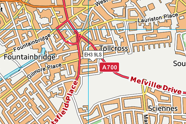 EH3 9LS map - OS VectorMap District (Ordnance Survey)