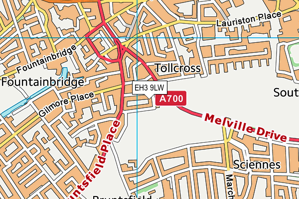 EH3 9LW map - OS VectorMap District (Ordnance Survey)