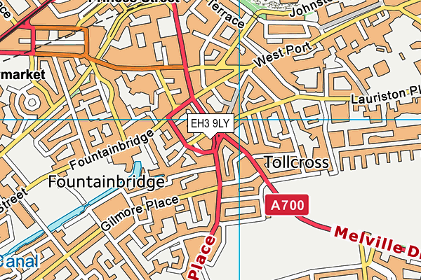 EH3 9LY map - OS VectorMap District (Ordnance Survey)