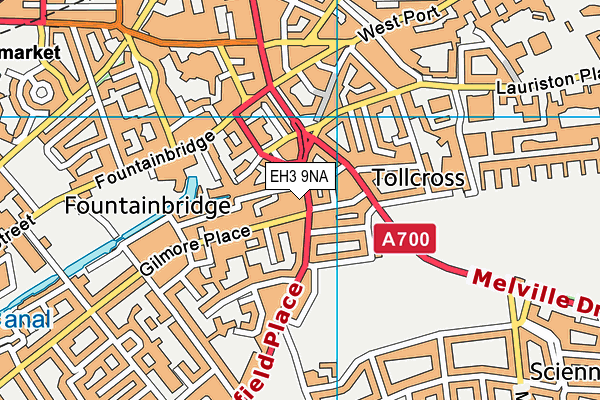 EH3 9NA map - OS VectorMap District (Ordnance Survey)