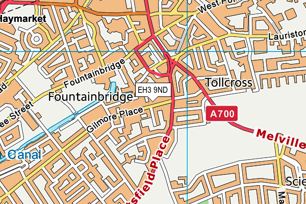 EH3 9ND map - OS VectorMap District (Ordnance Survey)