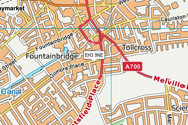 EH3 9NE map - OS VectorMap District (Ordnance Survey)